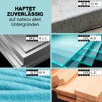 Haftet auf nahezu allen Untergründen.