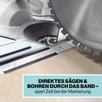 Direktes Sägen und Bohren durch das Band möglich.